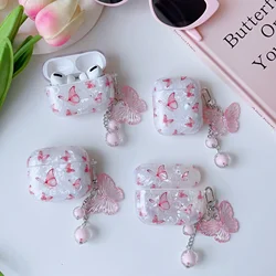 Shell patterned butterfly For Apple AirPods 4 2 pro Bluetooth Headphone Cover 3rd Generation Silicone Soft Cover Protective Case
