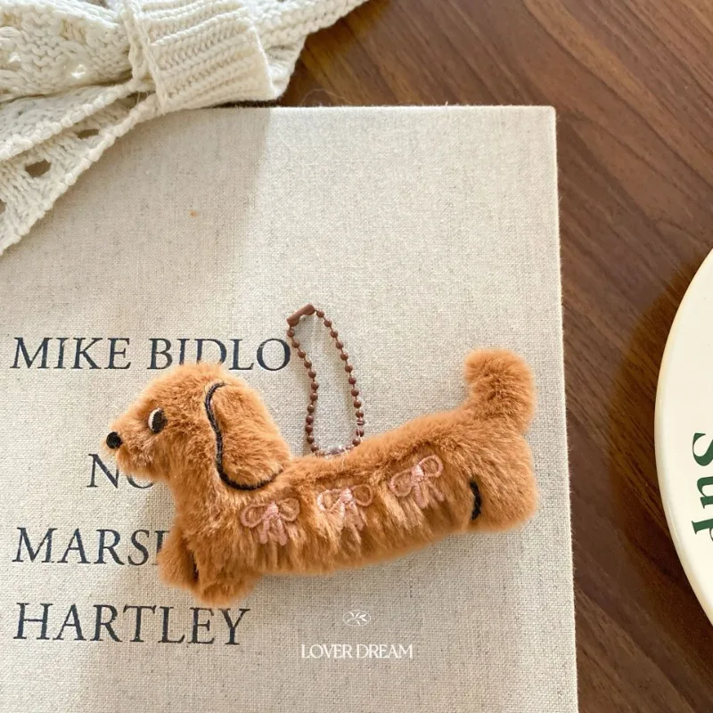 

Kawaii собака такса плюшевый брелок кукла мультяшный щенок мягкий брелок милый держатель для ключей кулон сумка подвесной декор подарки для пары