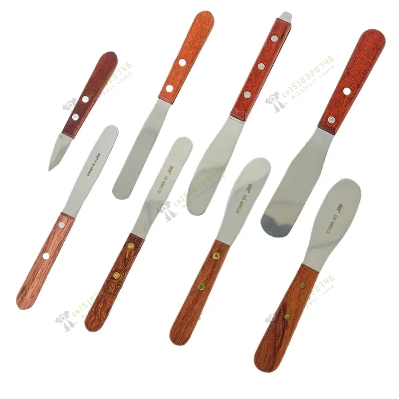 4Pcs Dental Plaster Spatula Alginate Mixing Knife Stainless Steel Dental Lab Material Plaster Spatula Dentist Tools