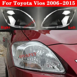 Toyota Vios 2006-2015 용 자동 라이트 캡, 자동차 헤드 라이트 커버 투명 전등갓 램프 케이스 유리 렌즈 쉘