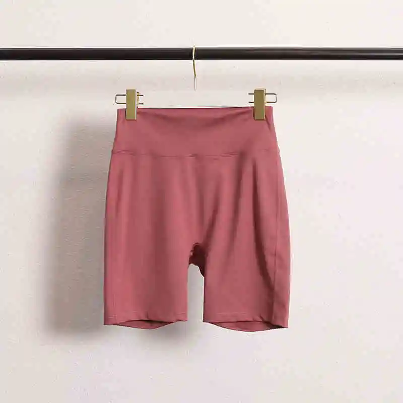 

Fitness shorts for women with pockets, high-waisted, hip-lifting, five-point trousers, peach-shaped buttocks, elastic, quickdryi