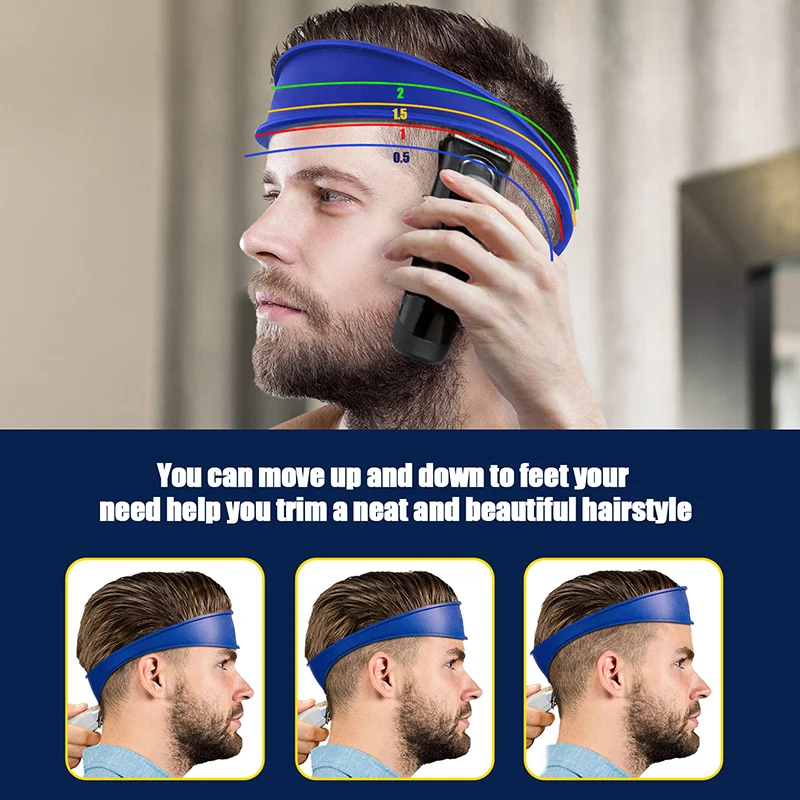 DIY Home Hair Trimming Home Haircuts Curved Headband Silicone Neckline Shaving Template and Hair Cutting Guide Hair Styling Tool