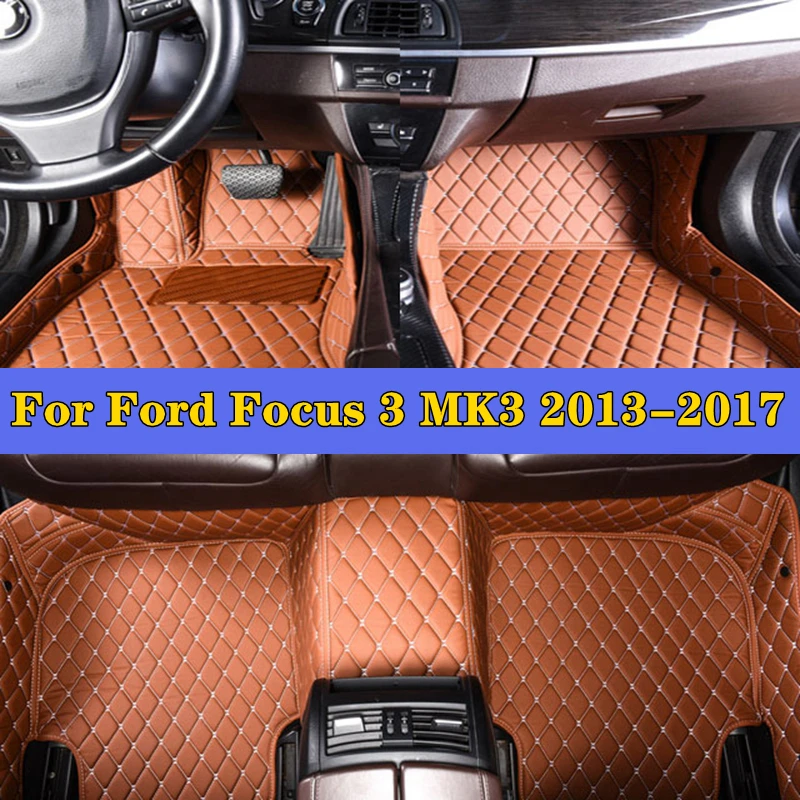 

Автомобильные подставки для Ford Focus 3 MK3 2013-2017, автомобильные аксессуары, защитный коврик, индивидуальные автомобильные коврики, задняя крышка