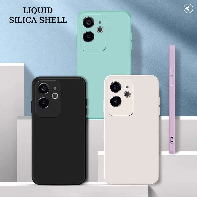 

Жидкий силиконовый чехол для телефона Realme GT6T 5 Neo6 5 SE, оригинальный матовый, противоударный, ультратонкий защитный мягкий чехол