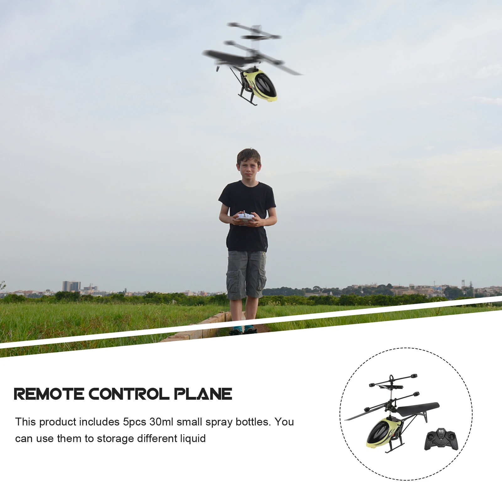 

Mini Remote Control Aircraft Helicopter Quadcopter Toddler Drone Yellow Lightweight Night Vision Colorful Lamps Real