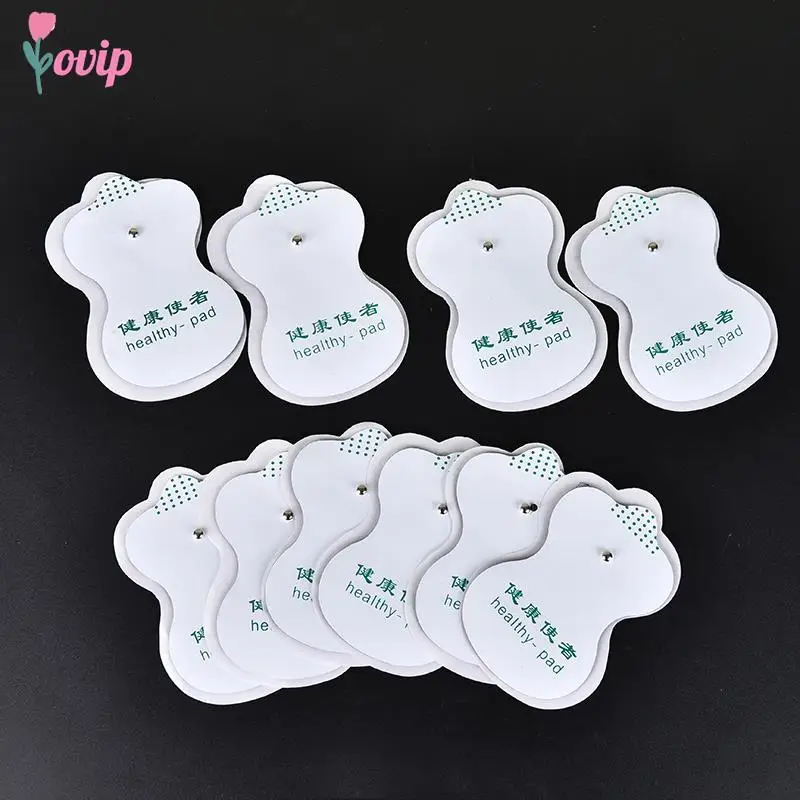 10PCS Healthy Pad Electrode Massage Pads Cable for Digital Tens Acupuncture Device Body Massager Therapy Machine