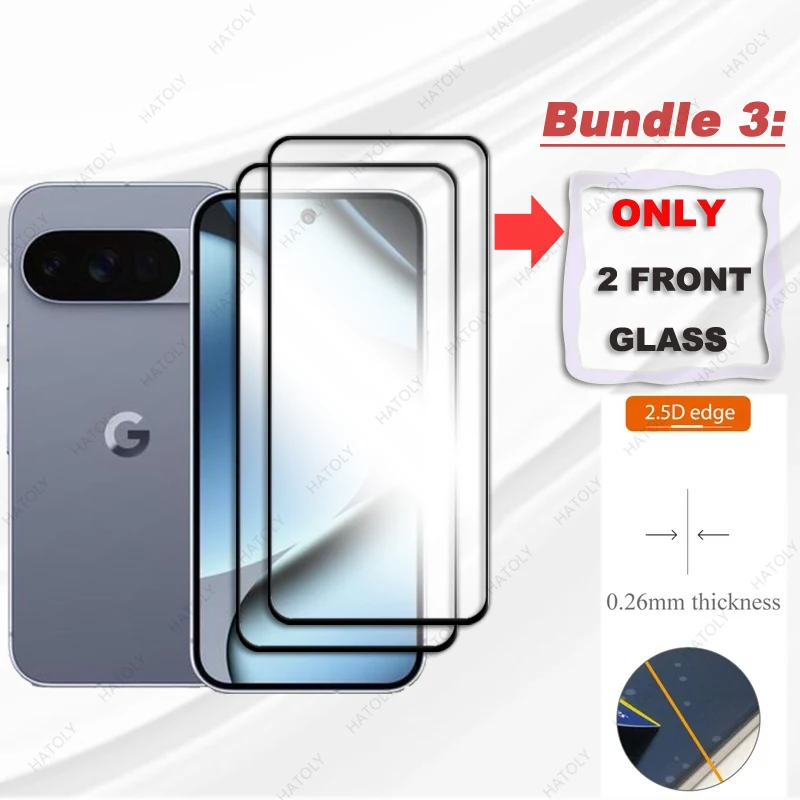 واقي شاشة زجاجي لهاتف Google Pixel 10 Pro لهاتف Pixel 10 Pro XL واقي عدسة الكاميرا ذو الحافة السوداء المقسى #1