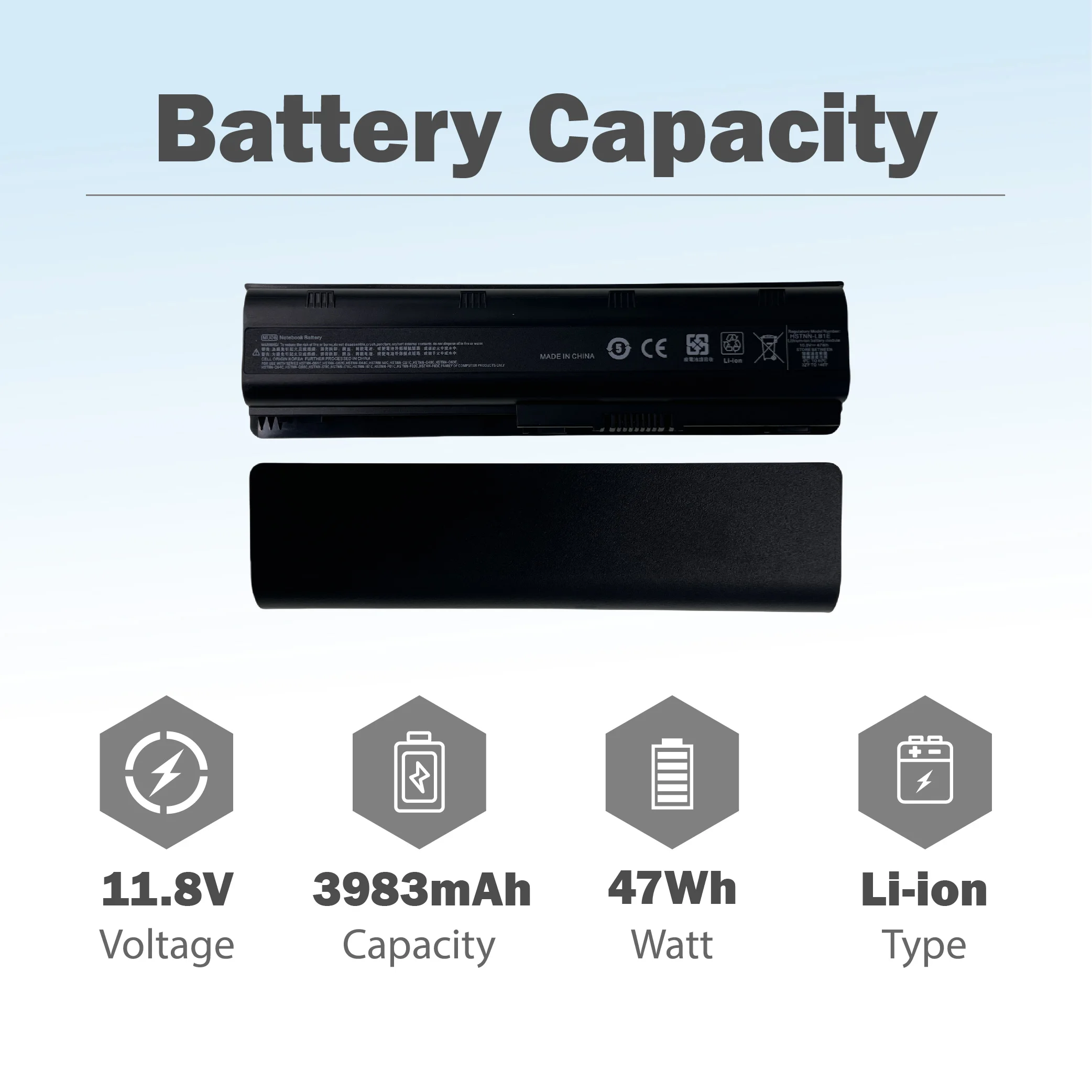 CQ32 CQ42 MU06 47Wh 3983mAh 593553-001 593554-001 for HP Pavilion G6 G7 G4 2000 Notebook PC DV6 DV7 DM4 CQ42 CQ43 CQ56 CQ57 CQ62