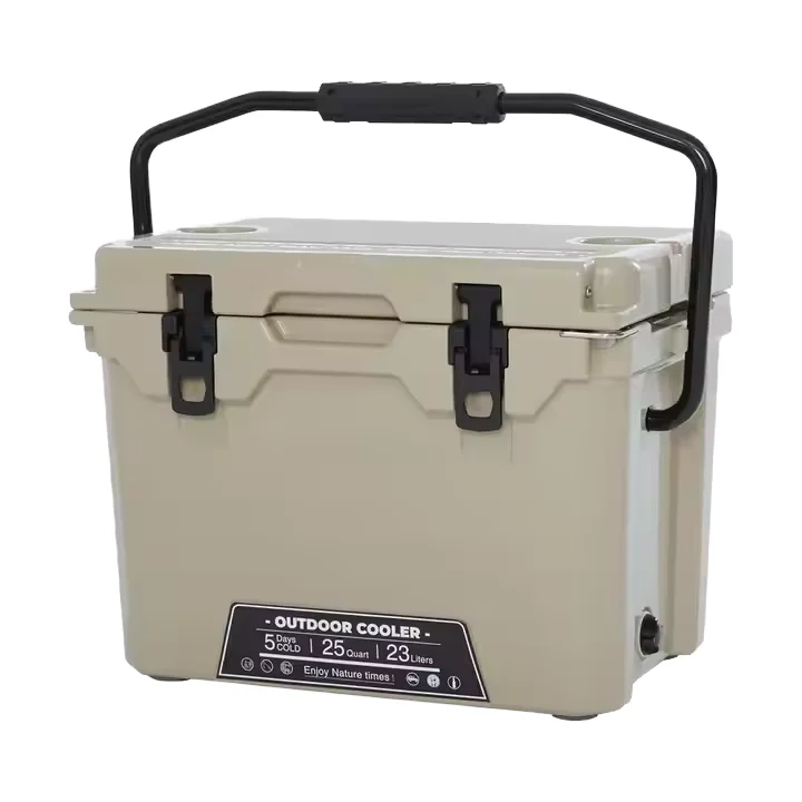 25qt Lldpe Waterproof Plastic Cooler Box Cheap Rotomolded Hard Insulation Ice Chest For Fresh Food Thermal Feature Custom Logo