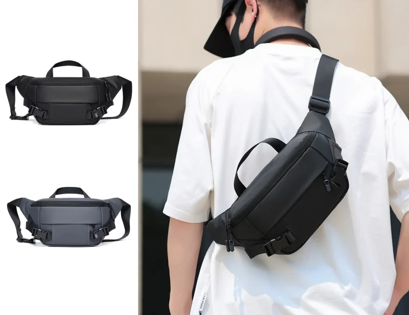 

New Men's Chest Bag, Simple and Casual Crossbody Bag, Large-capacity Lightweight Chest Crossbody Bag, Outdoor Sports Waist Bag