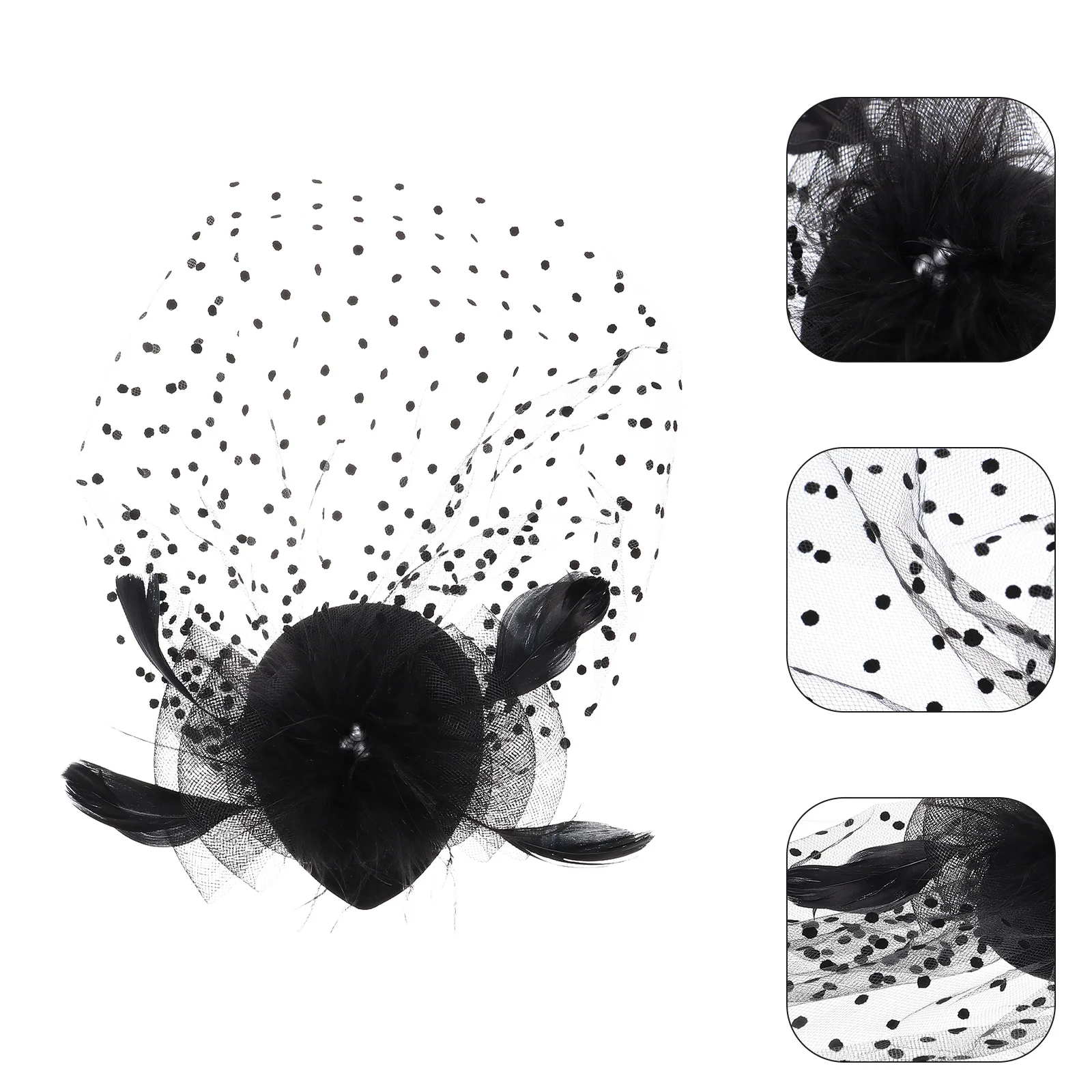 

Women Fascinator Headpiece Fabric Metal Bridal Wedding Tea Party Banquet Hair Accessory Fascinators Hat