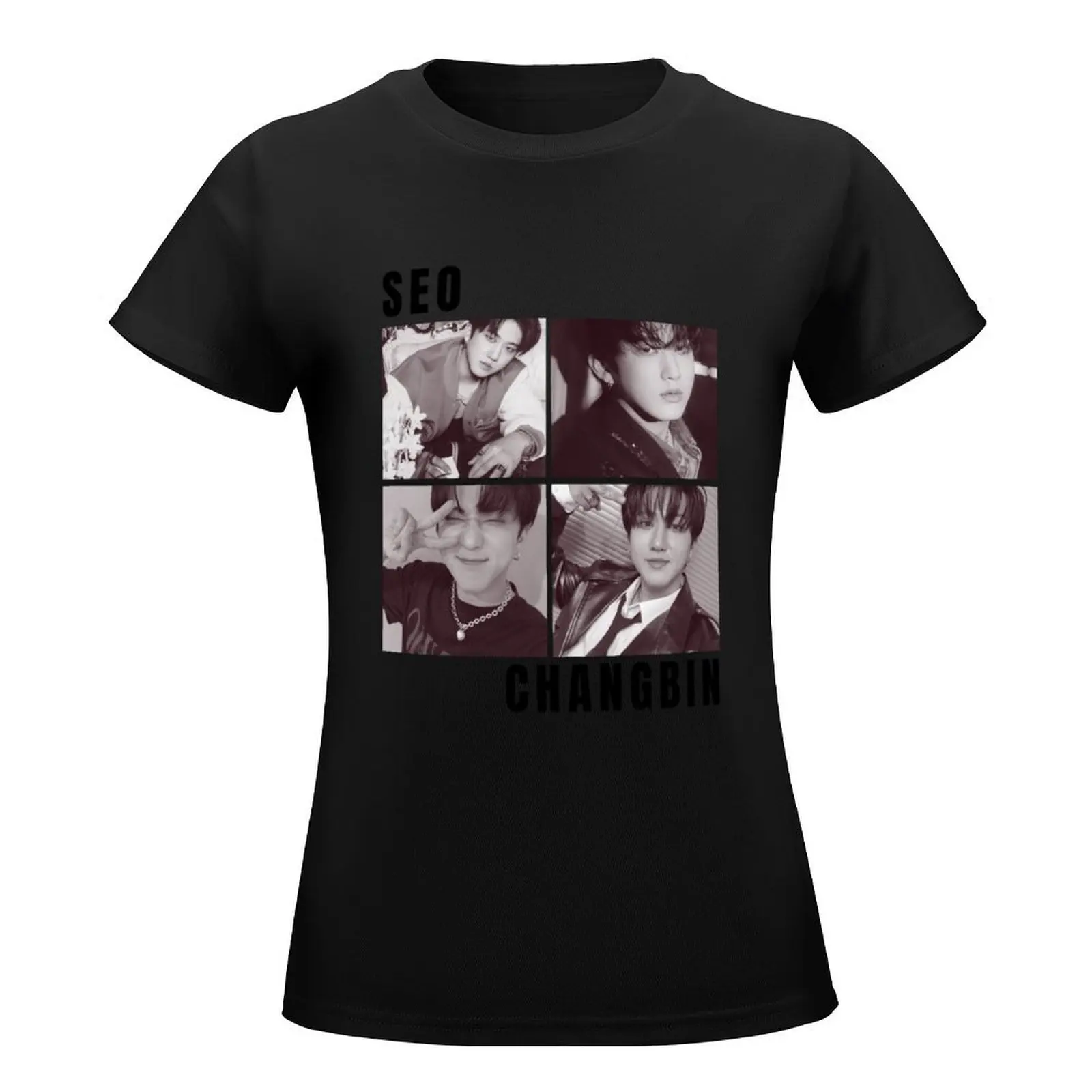 Seo Changbin T-Shirt Blouse anime Female clothing summer clothes black t-shirts for Women