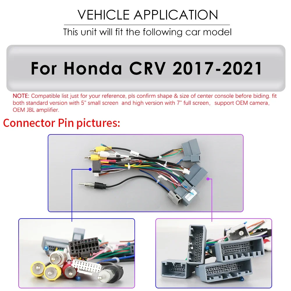 7862 ระบบ 2din Android Autoradio สําหรับ Honda CRV 2017 - 2021 CR-V รถวิทยุเครื่องเล่นวิดีโอมัลติมีเดีย GPS Nav Head Unit Carplay 4G