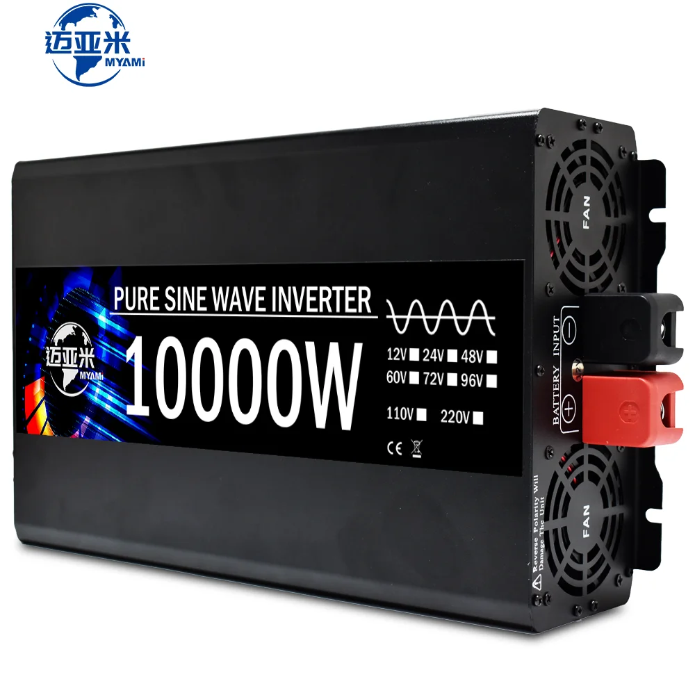 

10000W 6000W 5000W 3000W 2000W 12V 24VDC To 110V220VAC Pure Sine Wave Solar Car Power Inverter For Home Application