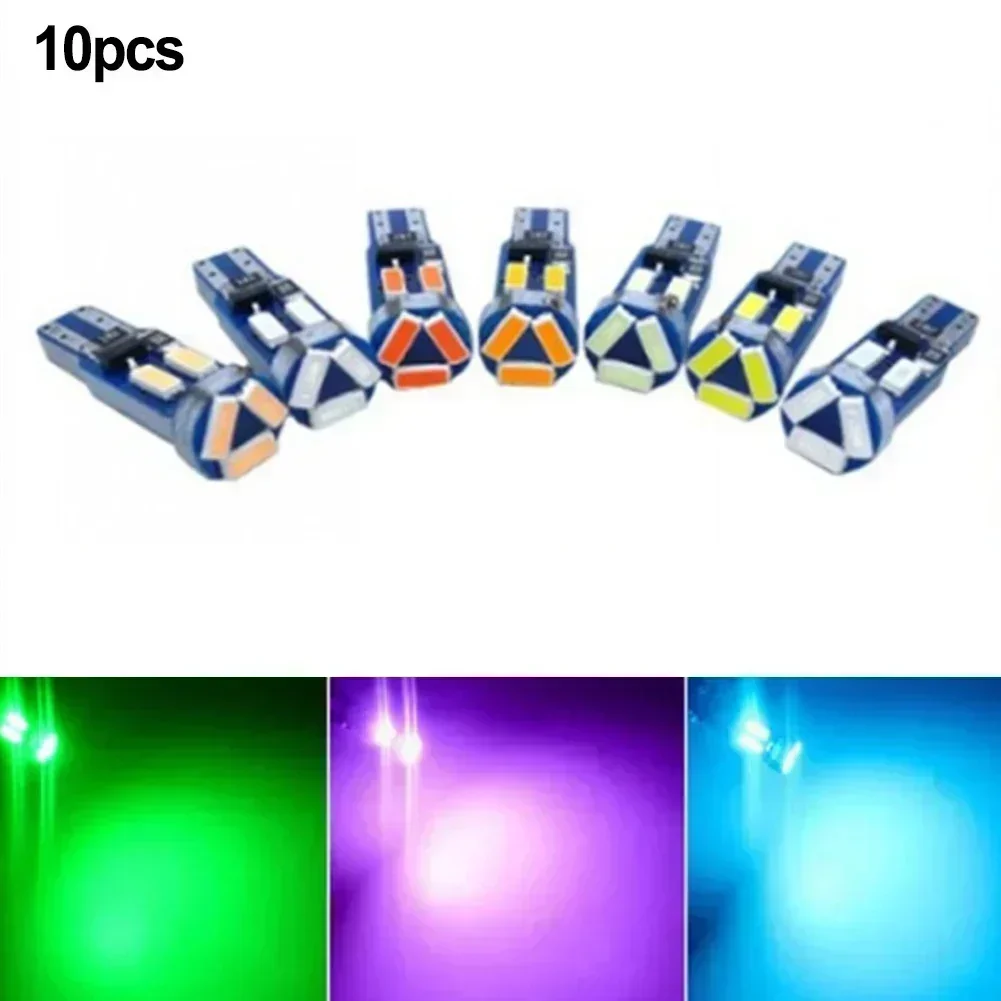 10 pz/set 12V 1.32W Luce del cruscotto dell'auto ad alta efficienza energetica multiuso per la luce dello strumento, la luce di lettura T5-4014 Lampadina a LED