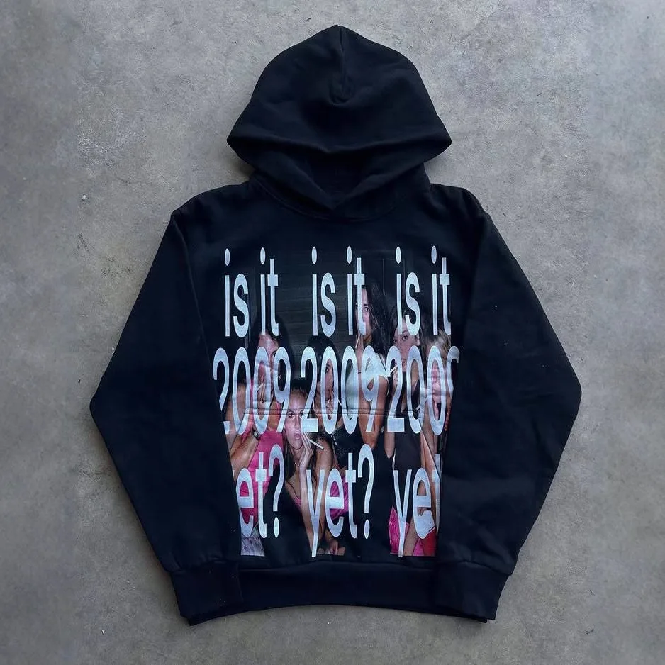 Grensoverschrijdend INS Hoodie Sweatshirt Nieuwe Sle zoals Jeff en 2009 Hoodie Loose Fit Street Sle Long Sve Halflange lengte