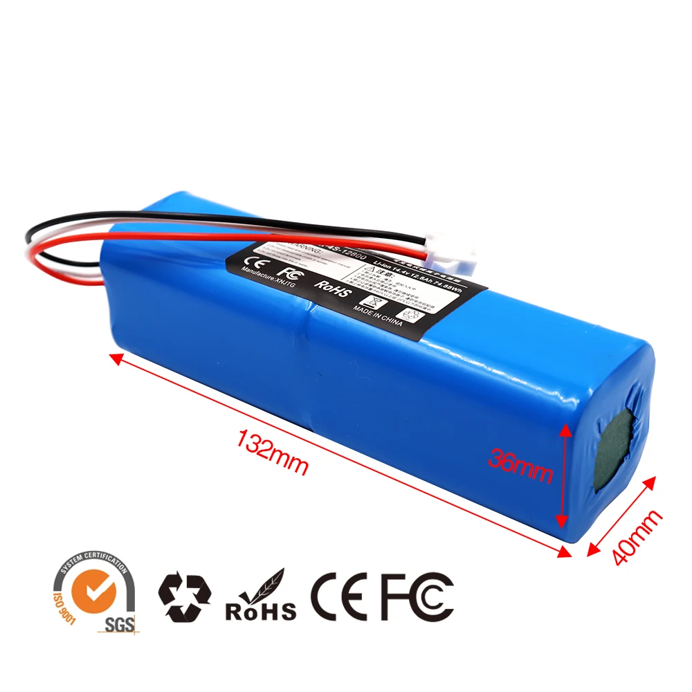 14.4V 12800Mah Voor Xiaomi Lydsto R1 Accessoires Lithium Batterij Oplaadbare Batterij Is Geschikt Voor Reparatie En Vervanging