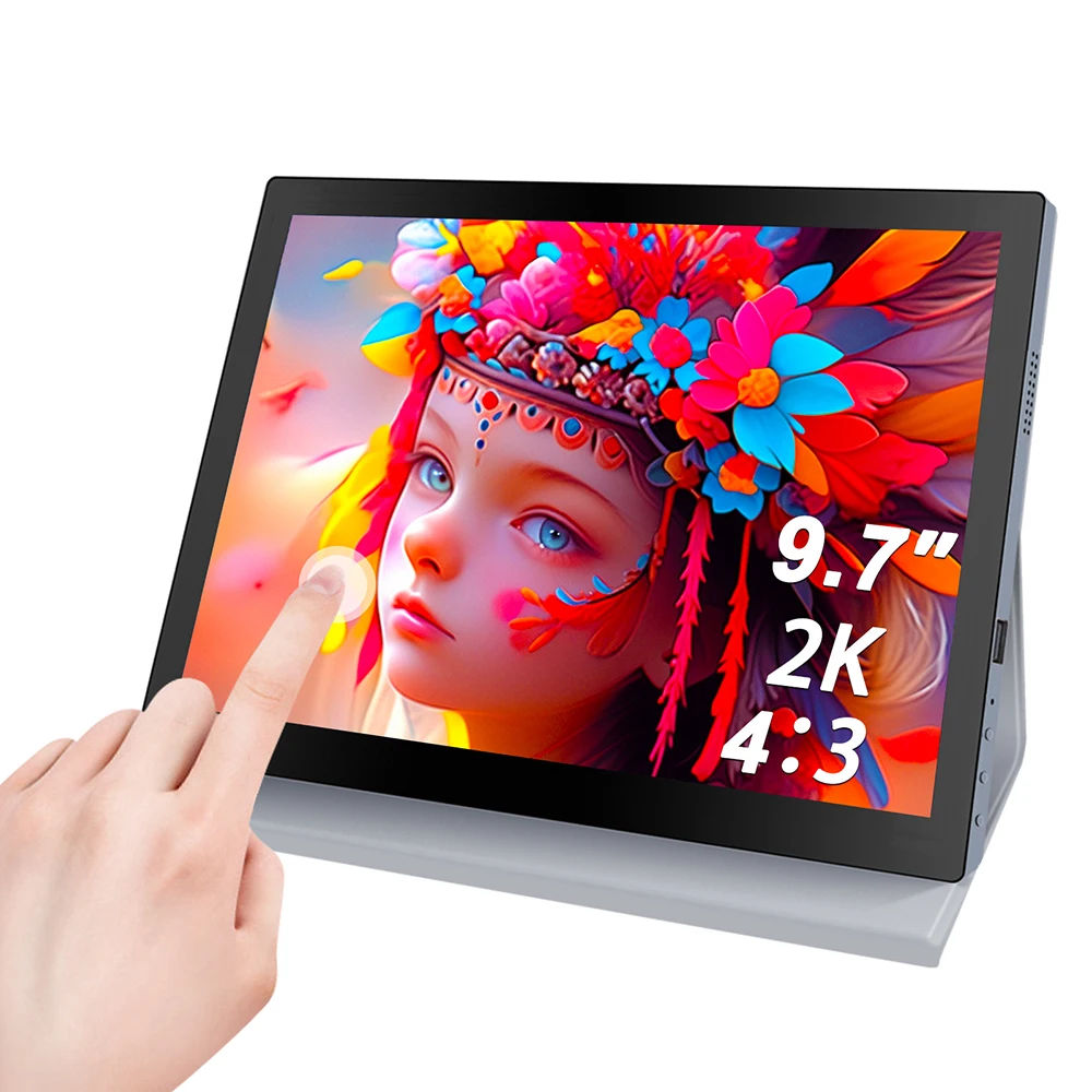 

9.7″ 4:3 Touch Portable Monitor 2048X1536 HD 2K Extension Monitor for Raspberry Pi XBox PS4 / 5 Switch Windows PC Display