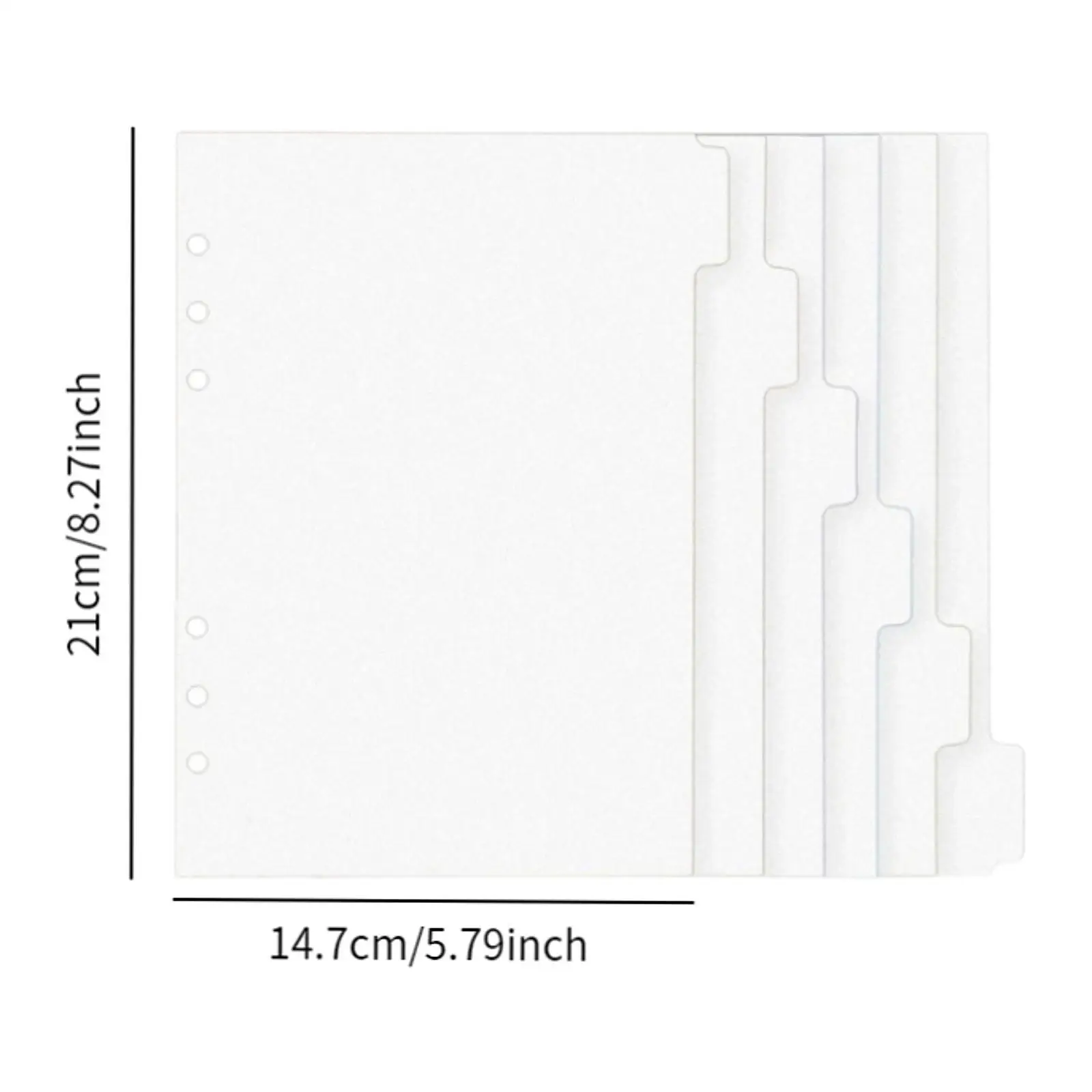 6 Sheets Binder Refill Paper Detachable DIY Planner Refillable Pages 6 Hole Loose Paper Binder Dividers for Home College
