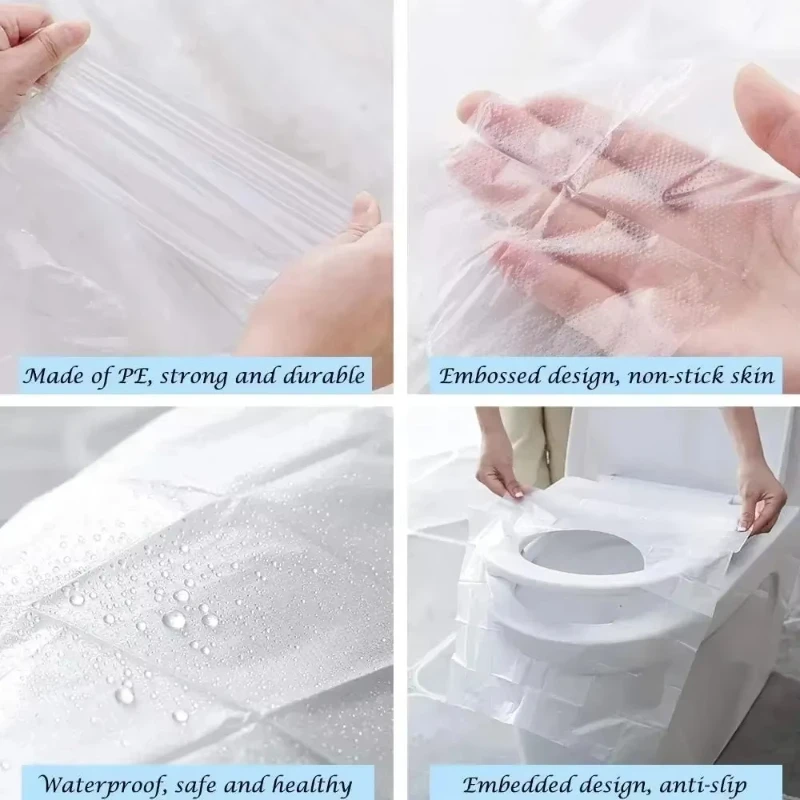 Disposable Biodegradable Plastic Toilet Seat Cover mat waterproof Sterile Portable Travel Isolate Lavatory MatBathroom Accessory