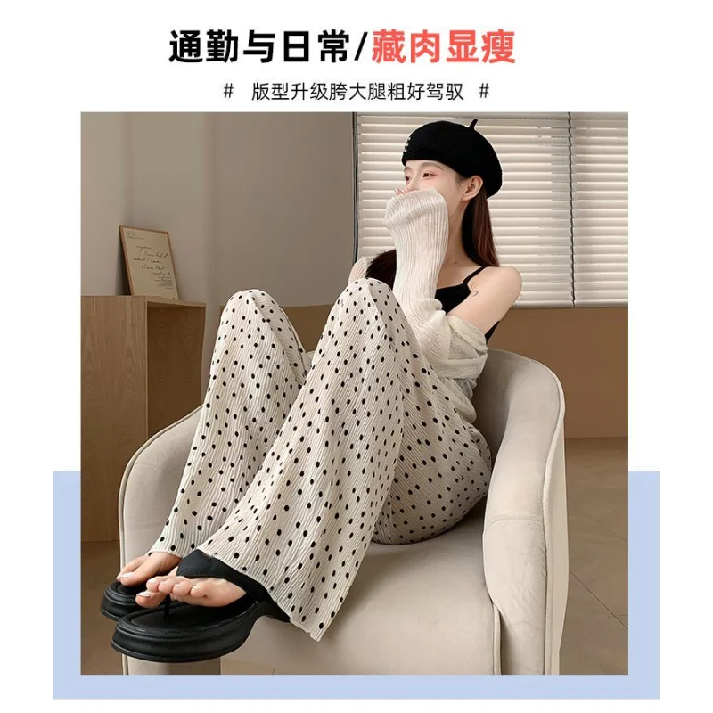 بنطال فضفاض مخطط متدرج داكن للرجال برباط الخصر كاجوال فضفاض