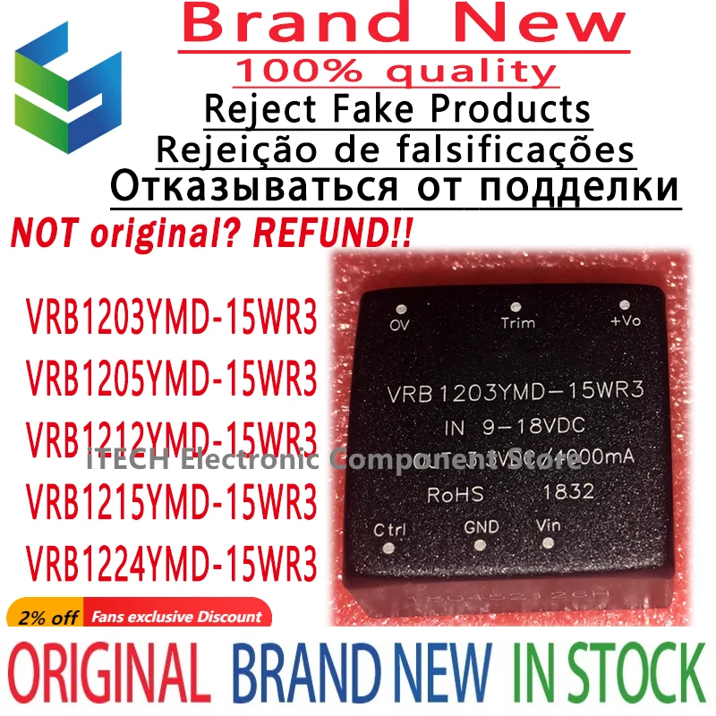 

2pcs/lot Original VRB1203YMD-15WR3 VRB1205YMD-15WR3 VRB1212YMD-15WR3 VRB1215YMD-15WR3 VRB1224YMD-15WR3 DIP-6 100%New and Genuine