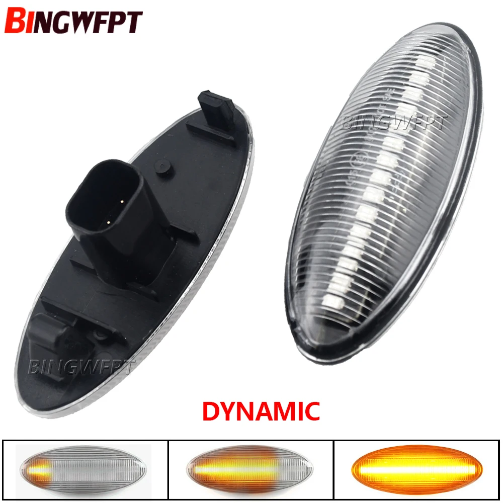 2pcs Dynamic Flashing Led Side Marker Turn Signal Light For Toyota Yaris Mk2 P9 RAV4 Mk3 ACA3/ALA3 Auris Mk1 E15 COR Accessories