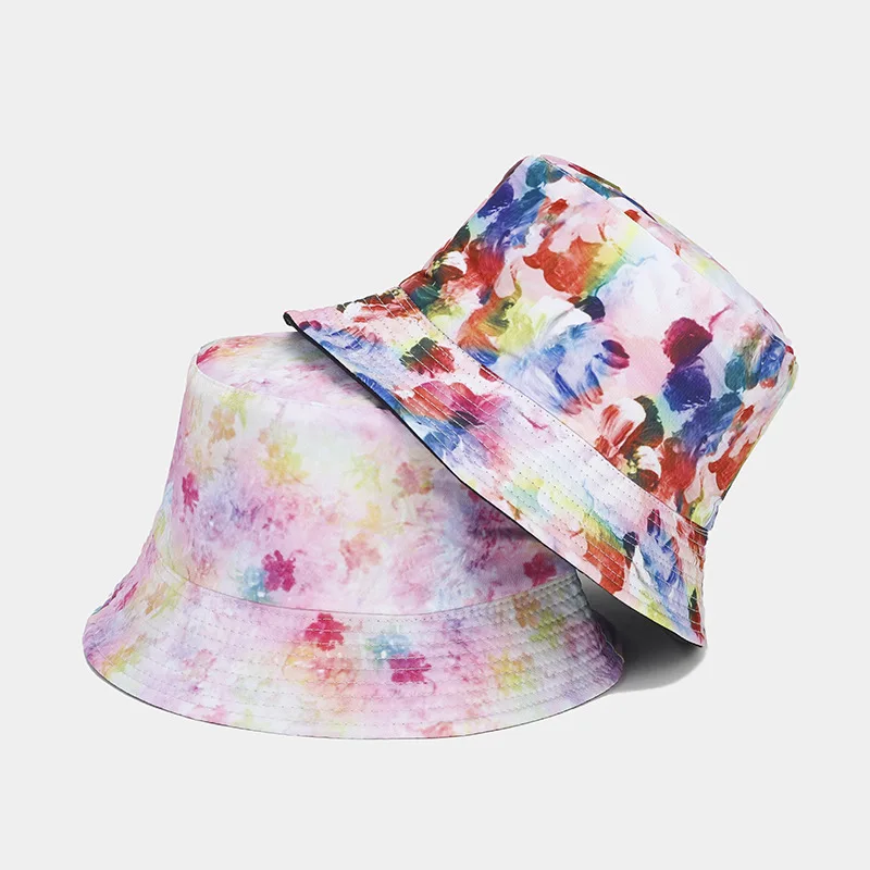 Amazon Hot Sale Small Floral Pattern Reversible Fisherman Hat Summer Outdoor Travel Sun Protection Sun Hat Fashion Busket Hat