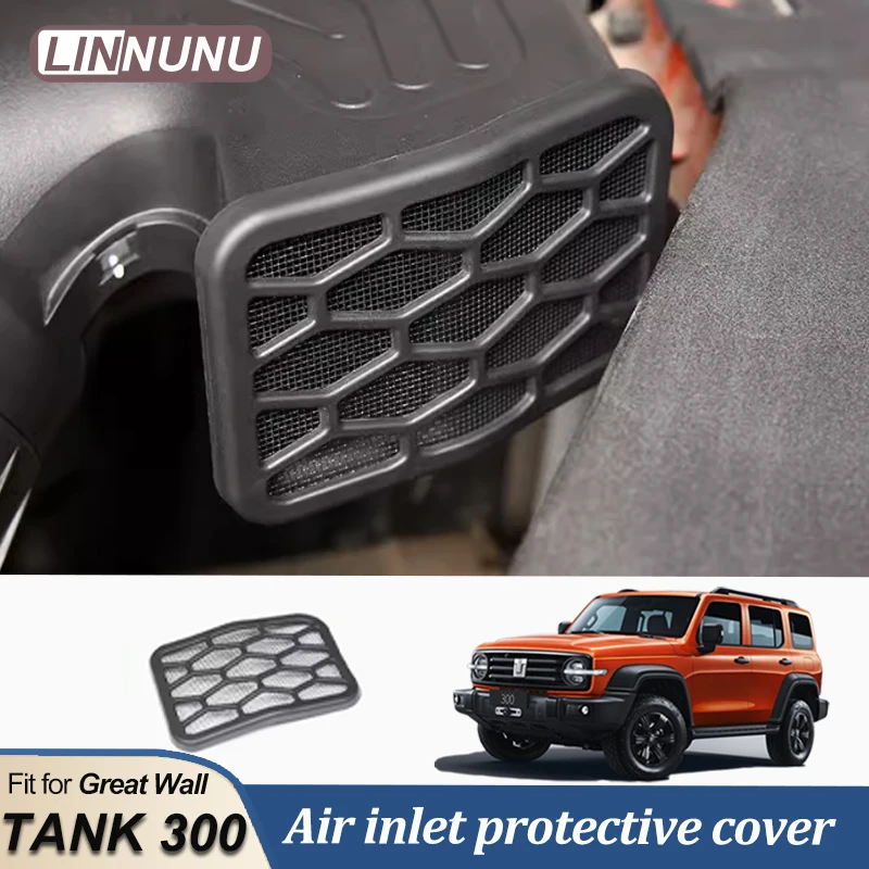 

LINNUNU For Great Wall WEY Tank 300 Engine Special Retrofit Air Inlet Protective Cover Car Air Inlet 2-Layer Mesh netAccessories