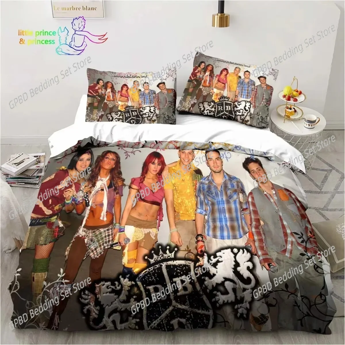 Juego de cama Band RBD individual, doble, tamaño Queen, King, dormitorio para niños y adultos, ropa de cama con estampado 3D, regalo para amantes de la música
