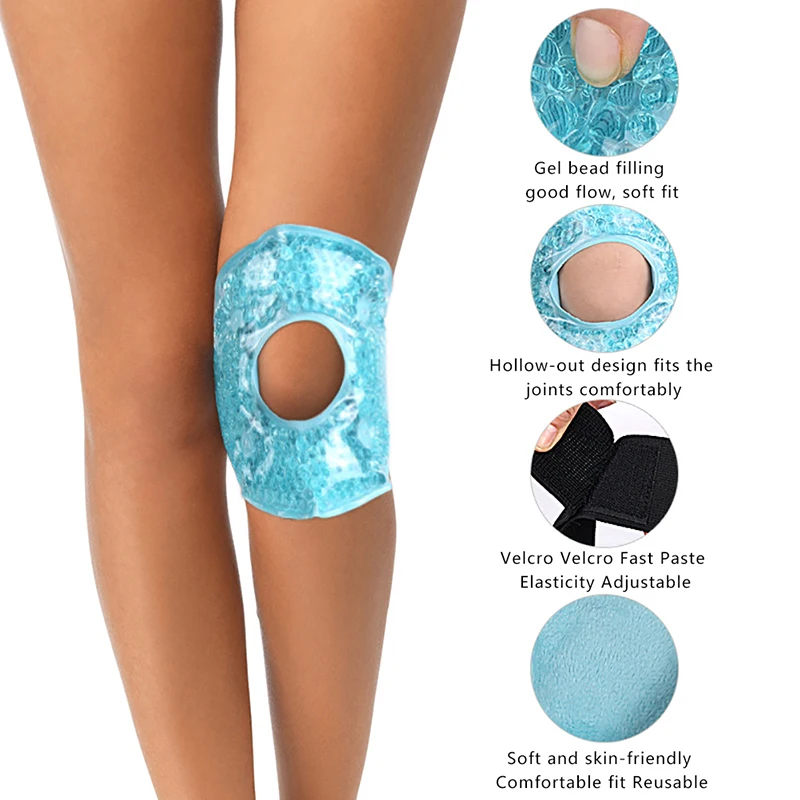 Comprimir Soft Gel Ice Compress Bandage Joelho Pad Old Cold Leg Kneecap Homens E Mulheres Quente Protetor Não-Slip Joelho Pad Pulso Cotovelo