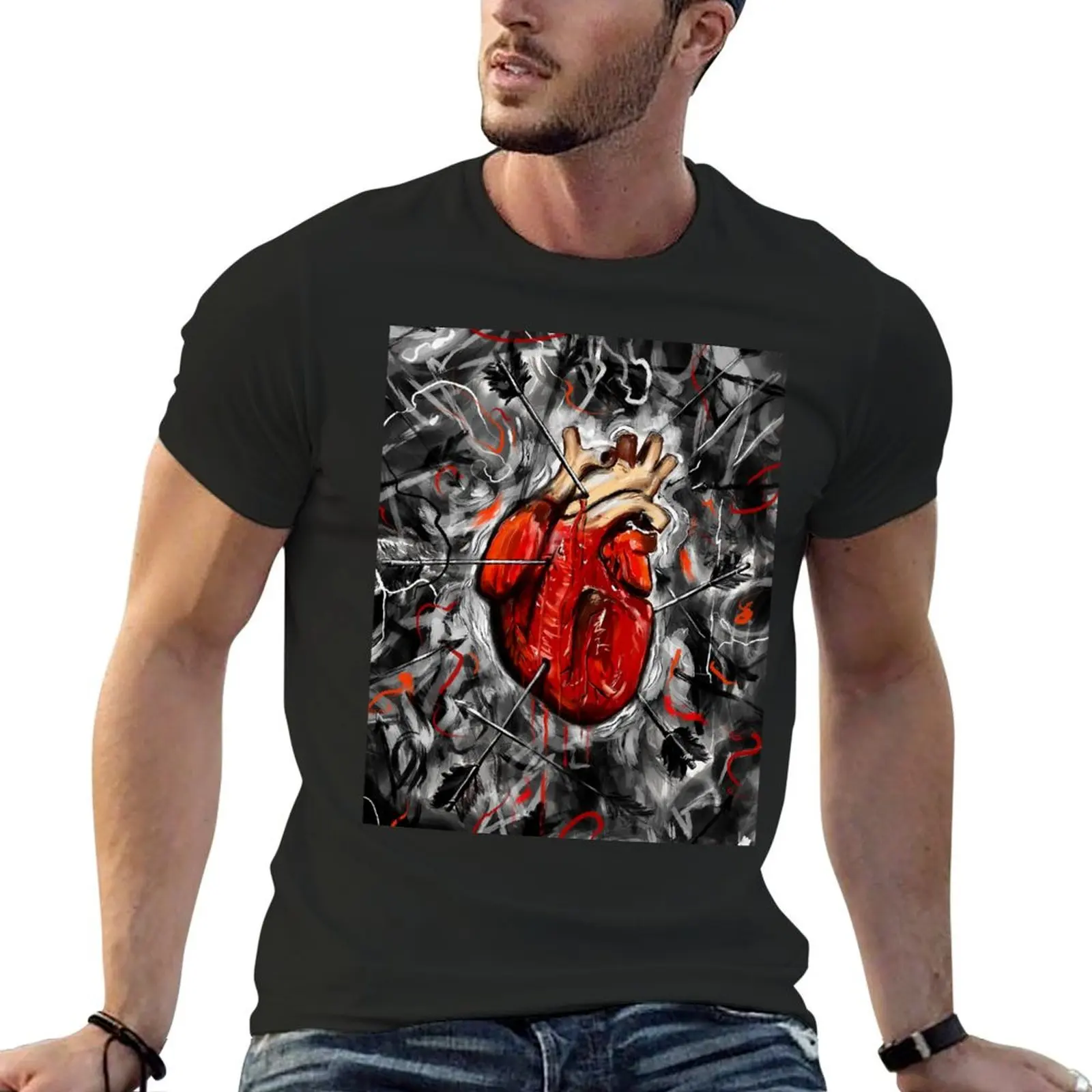 Heart & Arrows T-Shirt graphic tee shirt for a boy men clothing