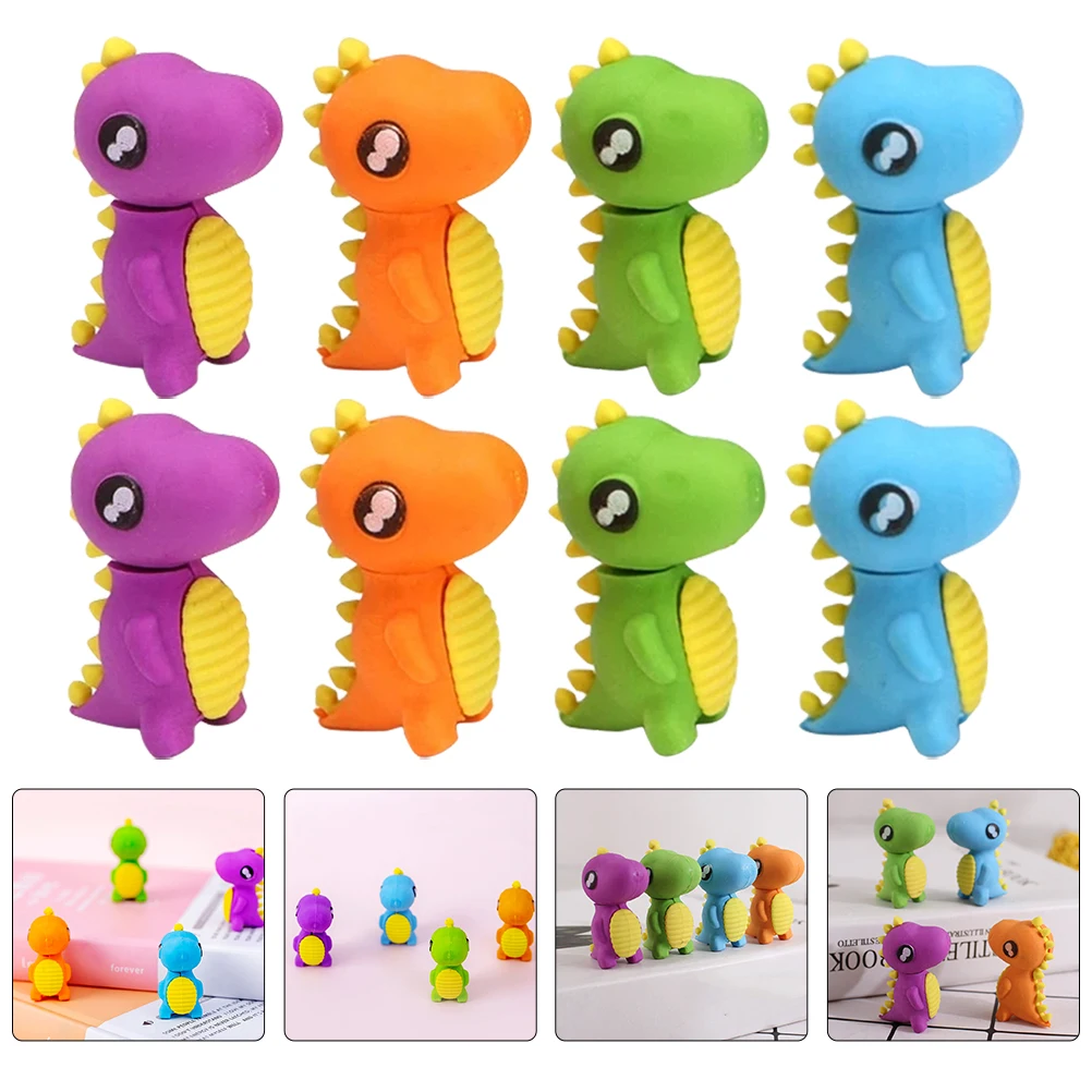 

48Pcs Lovely Dinosaur Shaped Erasers Mini Erasers for Toddlers Safe Educational Toys Gift