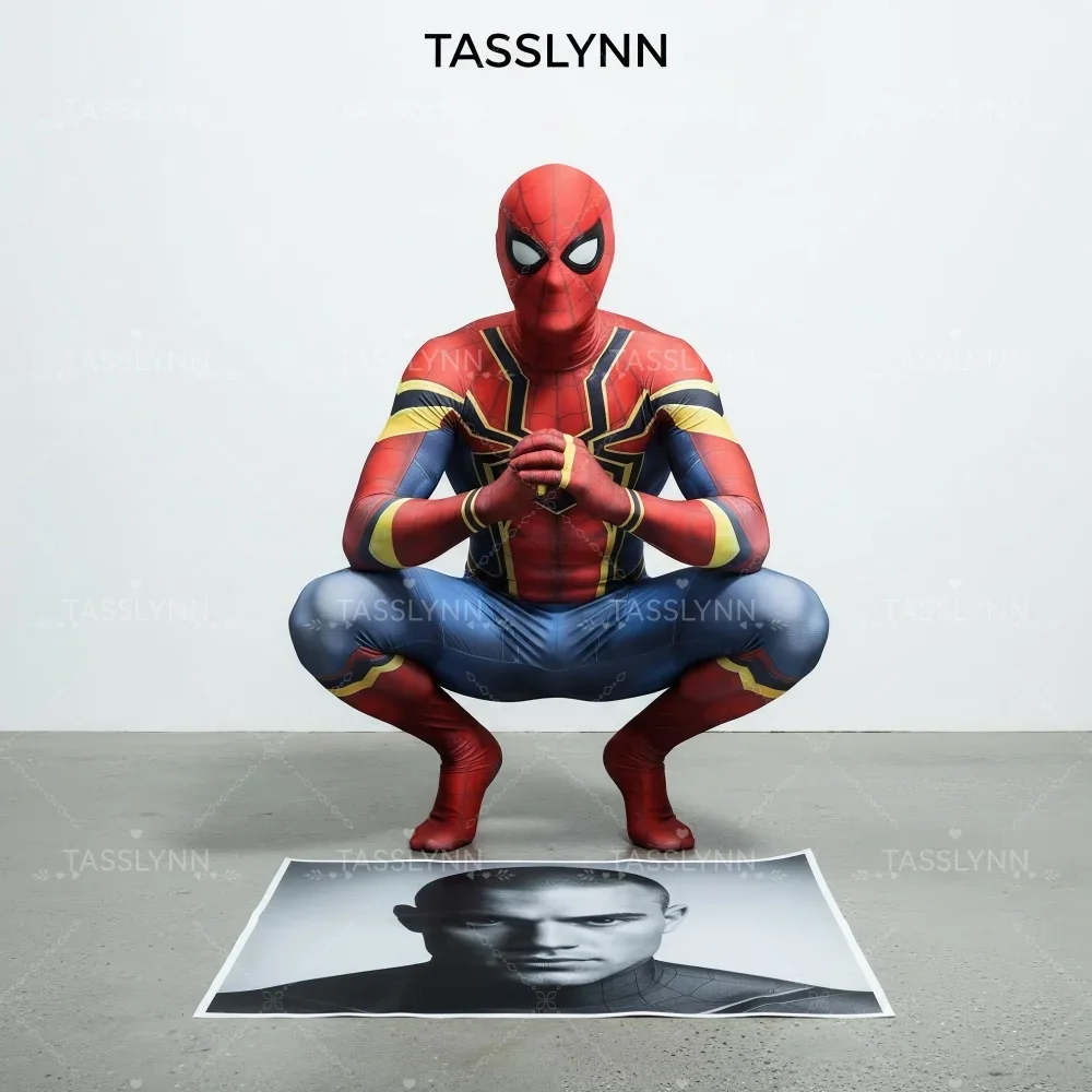 men-iron-spider-man-outfit-red-dark-blue-gold-trim-jumpsuit-with-integrated-gloves-foot-covers-marvel-roleplay-costume
