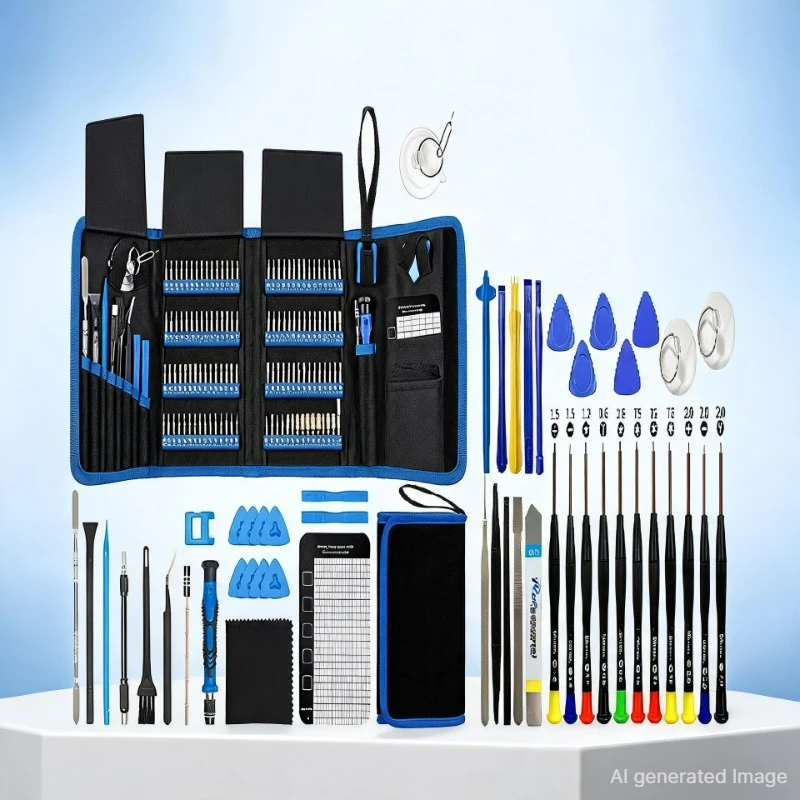 28 en 1 Juego de Destornilladores Universal con 120 Puntas Magnéticas para Reparación de Celulares y Laptops