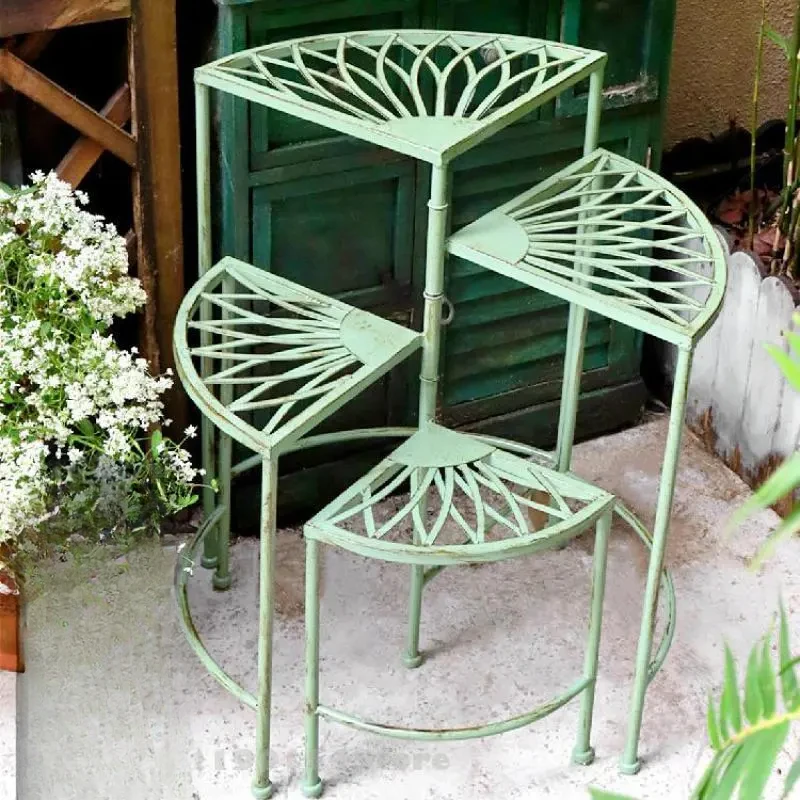 Flower Shelf Outdoor Courtyard Wrought Iron Floor-to-ceiling Garden Balcony Decoration New Flower Pot Rack Multi-layer Corner