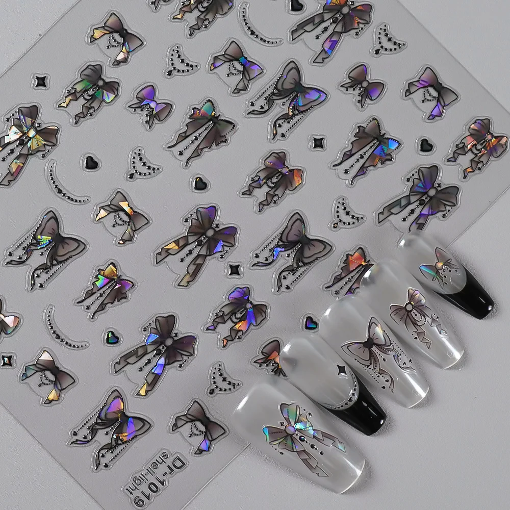 

Sweet Style Holographic Bow Nail Stickers