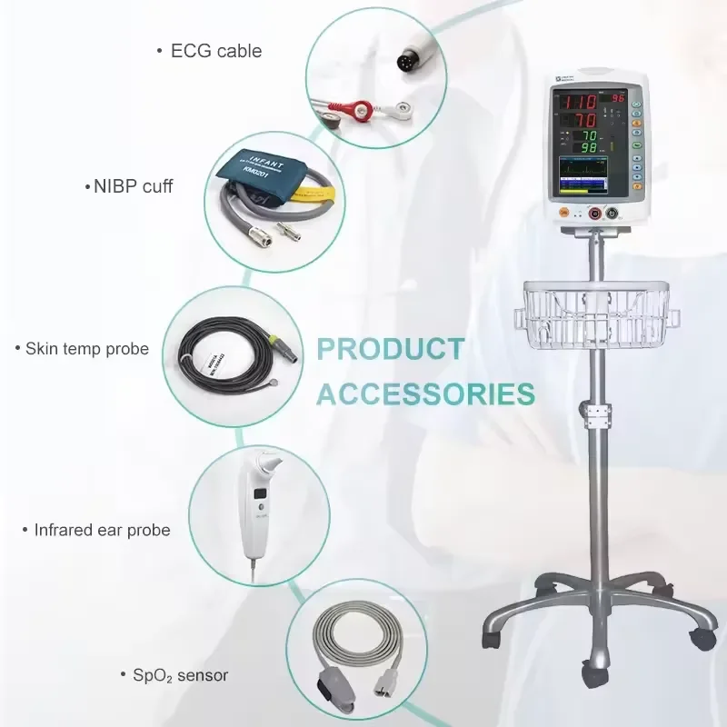 Vital Sign Patient Monitor PC 900 PRO PLUS for Handheld Ambulance Portable Multi Parameter Medical Machine