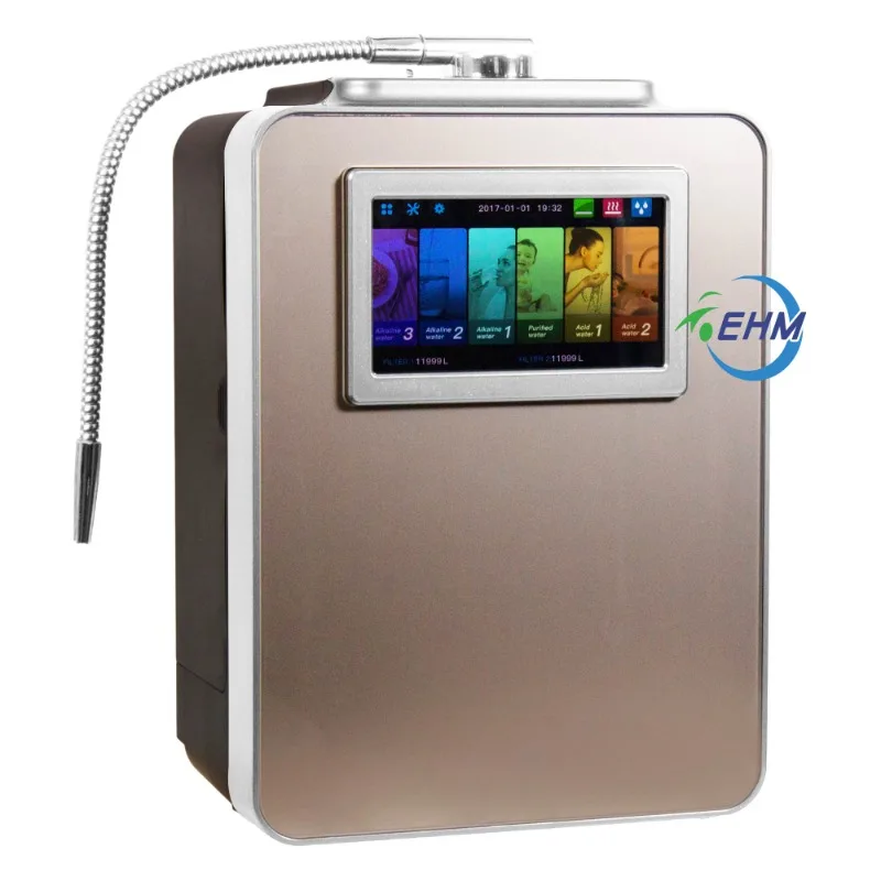 High-end household alkaline hydrogen water ionizers pH range 2.8-11.2  for cooking drinking cleaning purifier ionizer machine