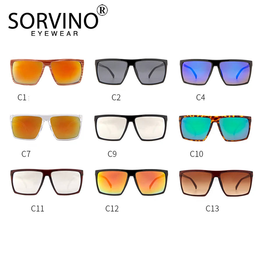 SORVINO Retro Skinny Square Sunglasses Women Men Luxury Brand Designer Flat Top Mens BIg Black Mirror Sun Glasses Shades SP140