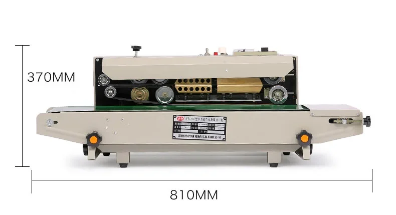 FR900 horizontal plastic bag pouch sealer automatic continuous table sealing shrink sleeve seaming machine