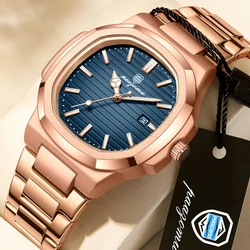 2026 New For Men Fashion Brand Male Watch Waterproof Luminous Stainless Steel Watches Date Week Casual Quartz Men's Clock Reloj