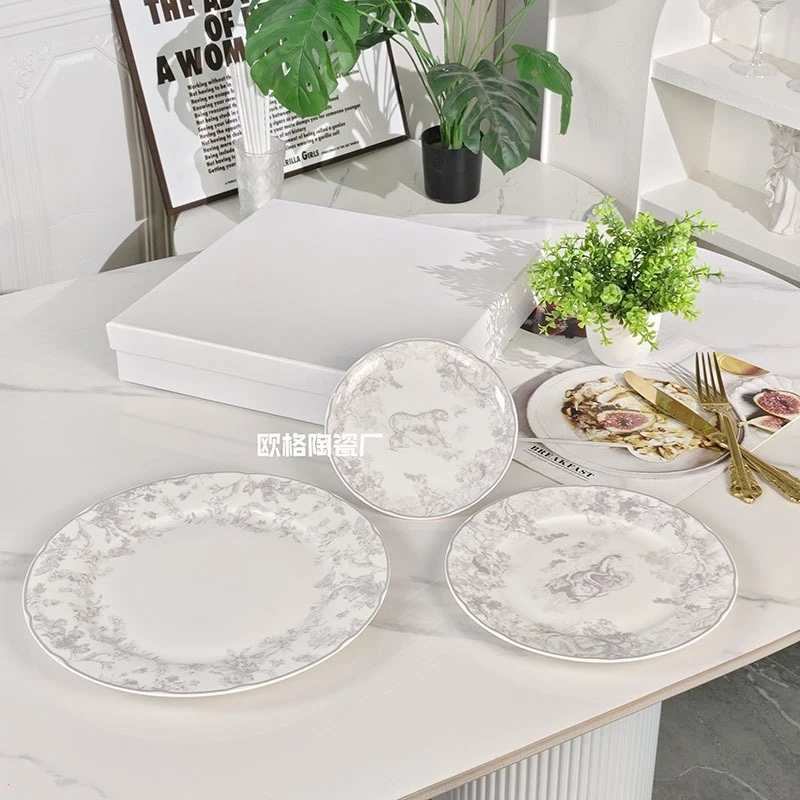 

Exquisite Bone China Dinner Plate And Bowl Set For Banquet Restaurant Use And Luxury Home Dining Tableware Collection