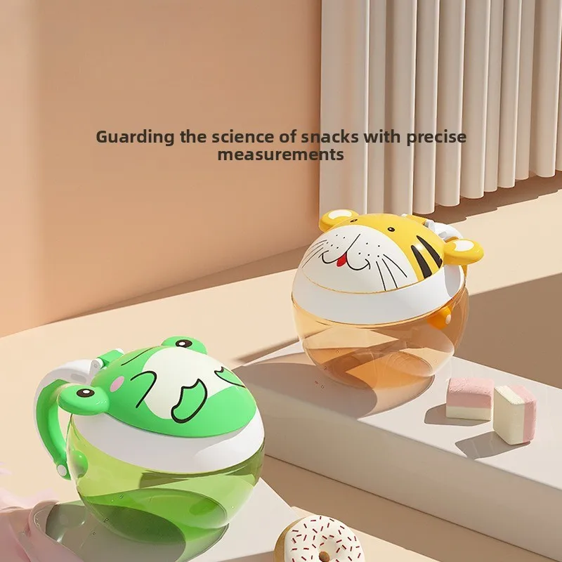 Neues Cartoon-Snackglas aus Kunststoff – tragbarer, luftdichter Tritan-Snacknapf für den Außenbereich, Baby-Futternapf, auslaufsicher, sicher, leicht zu reinigen