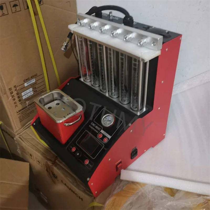 CNC-603C Fuel Injector Cleaner & Tester Ultrasonic Device For Auto Repair Shop Injector Carbon Cleaning Spray Atomization