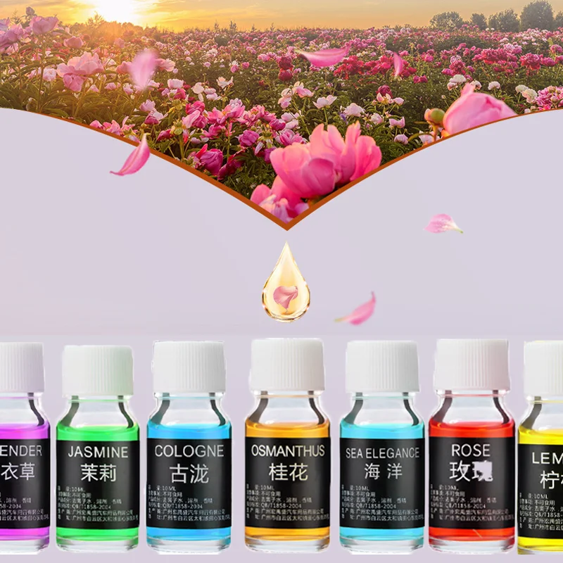 10ml Air Freshener Car Perfume Refill Universal Natural Plant Essential Oil Aroma Diffuser Fragrance Humidifier Auto Accessories