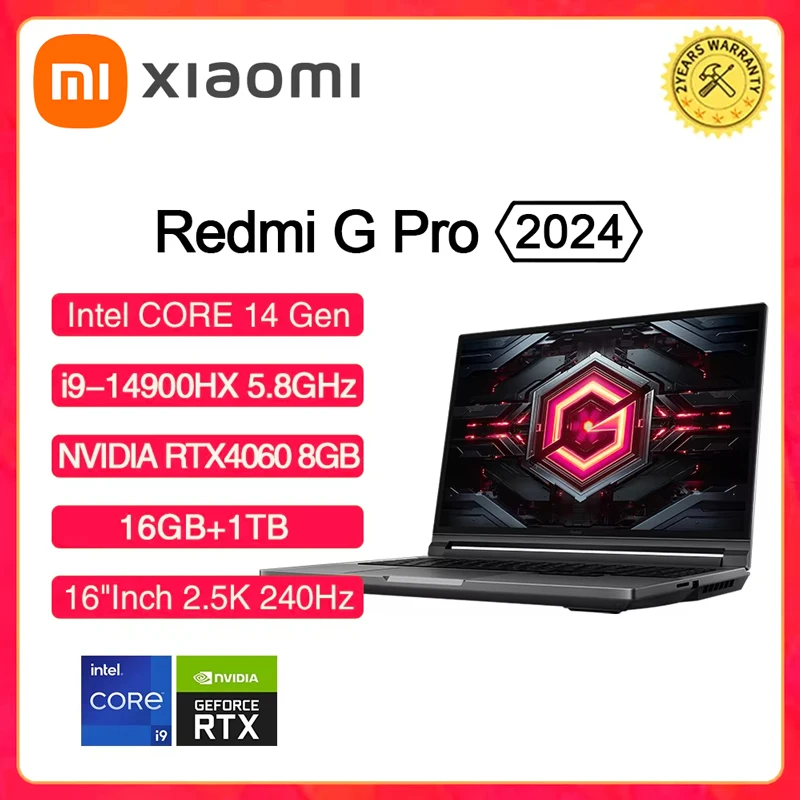 XIAOMI Redmi G Pro 2024 Gaming Laptop NVIDIA Geforce RTX 4060