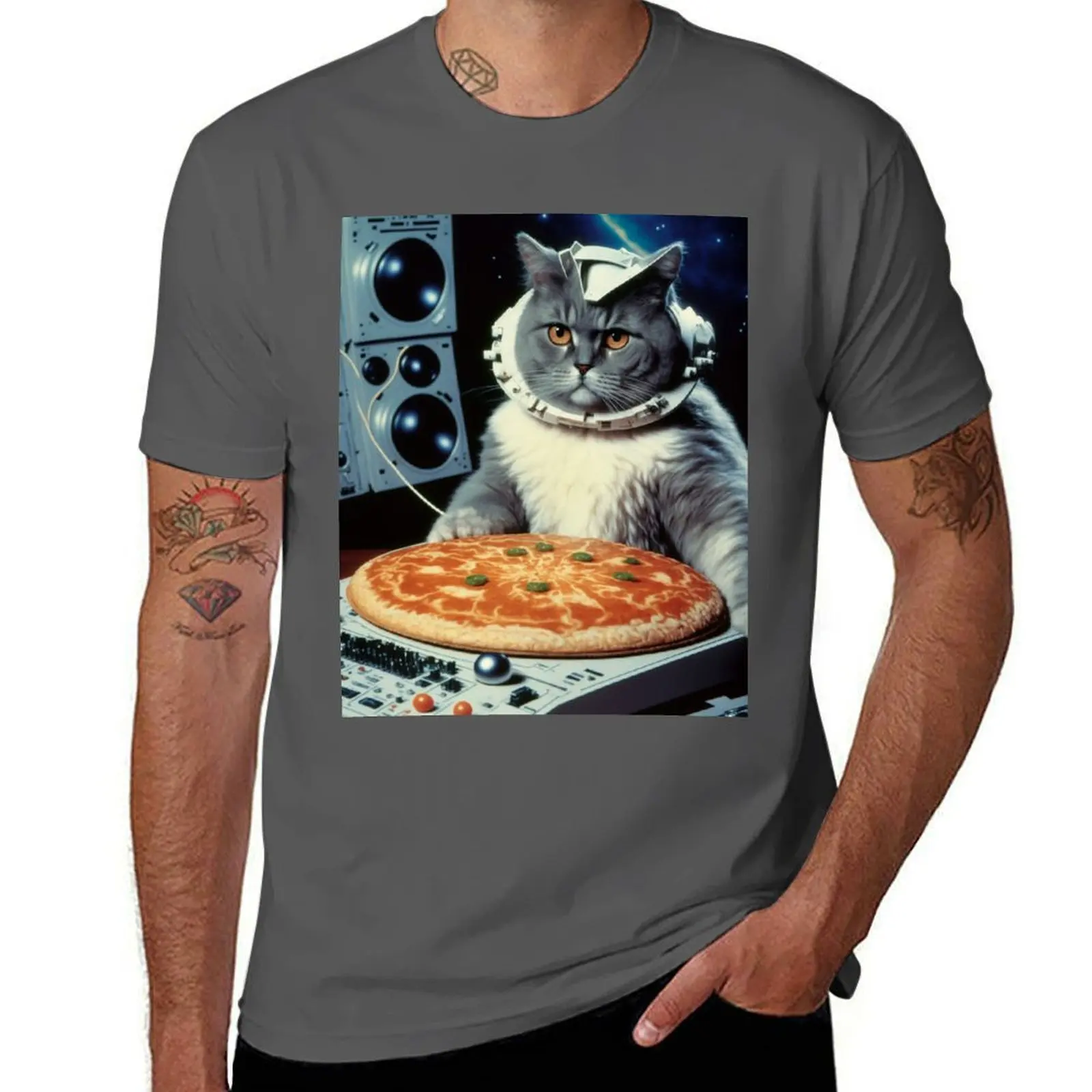 Dj Cat Pizza T-Shir…