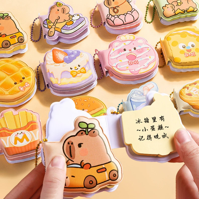 การ์ตูน Capybara แท็บดัชนี Self Adhesive Page Marker Sticky Notes จําแนกไฟล์ธงน่ารักความเครียดบรรเทา Sticky Note ของขวัญ