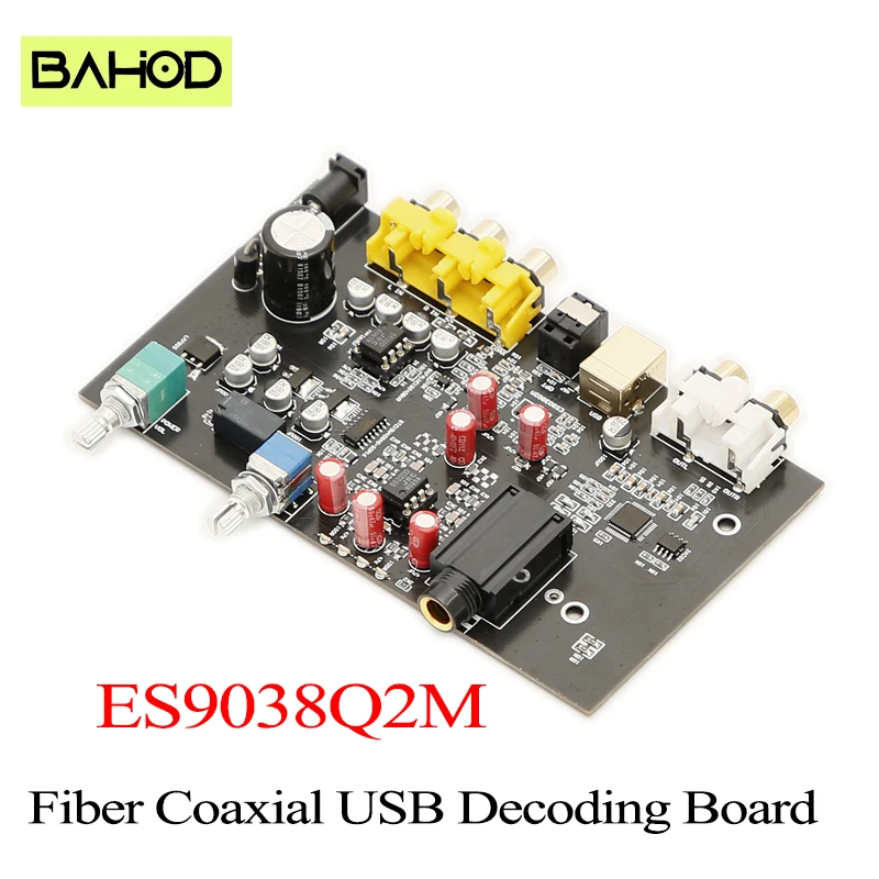 

BAHOD ES9038Q2M Hifi DAC Decoder Rectifier Amplifier Board USB Audio JRC5532 3900UF/16V 96KHZ Coaxial Optical Output RCA